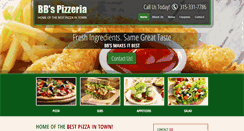 Desktop Screenshot of bbspizzeria.com
