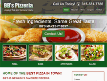 Tablet Screenshot of bbspizzeria.com